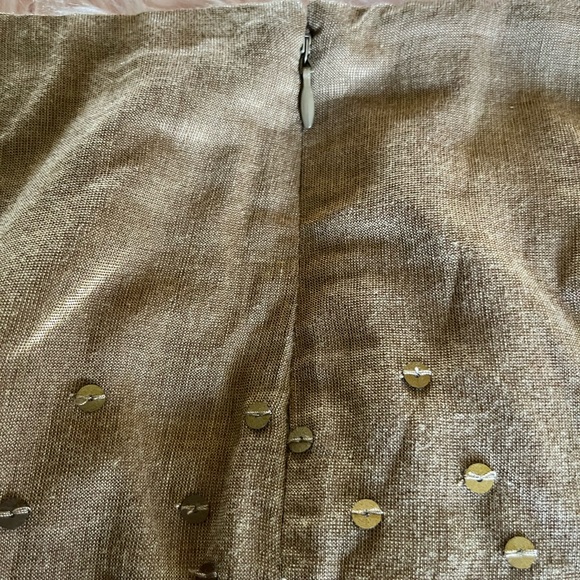 Jennifer Lopez Gold Beaded & Sequin Skirt Size 10 NEW - Picture 11 of 11